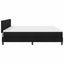 Box spring seng med madras med LED Sort 200 x 200 cm Stof