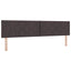Box spring seng med LED-lysstrimler Mørk Brun 200 x 200 cm Stof