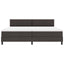 Box spring seng med madras med LED Mørk Brun 200 x 200 cm Stof