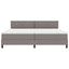 Box spring seng med pude Gråbrun 200 x 200 cm Stof