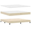 Box spring seng med pude med hovedgærde Creme 200 x 200 cm Stof