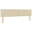 Box spring seng med pude med hovedgærde Creme 200 x 200 cm Stof
