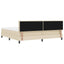 Box spring seng med pude med hovedgærde Creme 200 x 200 cm Stof