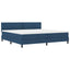 Box spring seng med pude med hovedgærde Blå 200 x 200 cm Stof