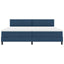 Box spring seng med pude med hovedgærde Blå 200 x 200 cm Stof