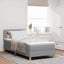 LED Box Spring Bed med LED-lysstrimler Lysegrå 80 x 200 cm Stof