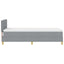 LED Box Spring Bed med LED-lysstrimler Lysegrå 80 x 200 cm Stof