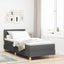 LED Box Spring Bed med pude Mørkegrå 80 x 200 cm Stof
