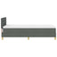 LED Box Spring Bed med pude Mørkegrå 80 x 200 cm Stof