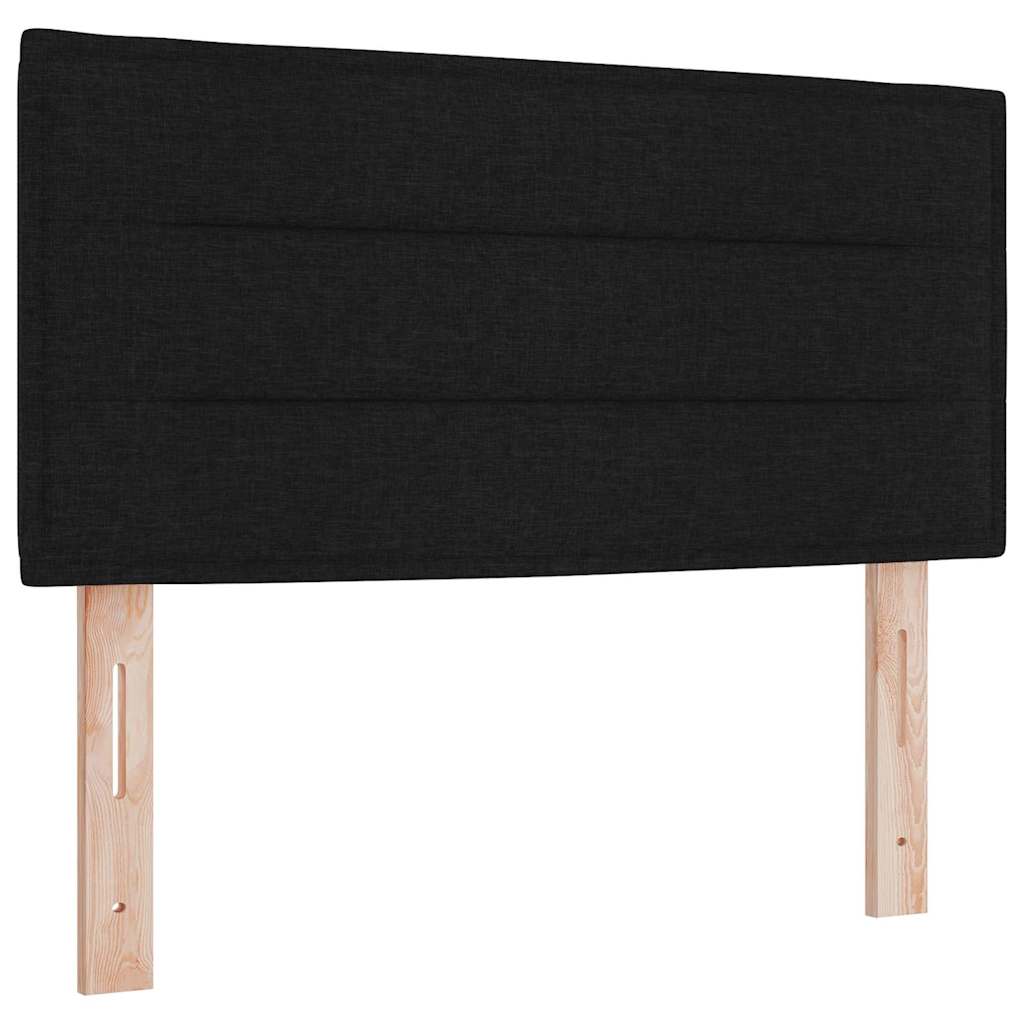 LED Box Spring Bed med LED-lysstrimler Sort 80 x 200 cm Stof