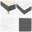 LED Box Spring Bed med hovedgærde Mørkegrå 90 x 190 cm Stof