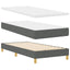 LED Box Spring Bed med hovedgærde Mørkegrå 90 x 200 cm Stof
