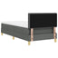 LED Box Spring Bed med hovedgærde Mørkegrå 90 x 200 cm Stof