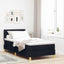LED Box Spring Bed med LED-lysstrimler Sort 90 x 200 cm Stof