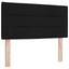 LED Box Spring Bed med LED-lysstrimler Sort 90 x 200 cm Stof