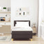 LED Box Spring Bed med hovedgærde Mørk Brun 90 x 200 cm Stof