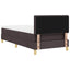 LED Box Spring Bed med hovedgærde Mørk Brun 90 x 200 cm Stof