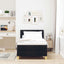 LED Box Spring Bed med LED-lysstrimler Sort 100 x 200 cm Stof