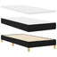LED Box Spring Bed med LED-lysstrimler Sort 100 x 200 cm Stof