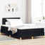 LED Box Spring Bed med LED-lysstrimler Sort 120 x 190 cm Stof