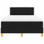 LED Box Spring Bed med LED-lysstrimler Sort 120 x 190 cm Stof