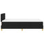 LED Box Spring Bed med LED-lysstrimler Sort 120 x 190 cm Stof