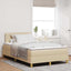 LED Box Spring Bed med LED-lysstrimler Creme 120 x 190 cm Stof