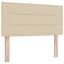 LED Box Spring Bed med LED-lysstrimler Creme 120 x 190 cm Stof