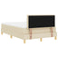 LED Box Spring Bed med LED-lysstrimler Creme 120 x 190 cm Stof