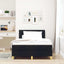 LED Box Spring Bed med LED-lysstrimler Sort 120 x 200 cm Stof