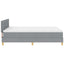 LED Box Spring Bed med hovedgærde Lysegrå 140 x 190 cm Stof