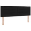 LED Box Spring Bed med LED-lysstrimler Sort 140 x 190 cm Stof