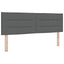 LED Box Spring Bed med hovedgærde Mørkegrå 140 x 200 cm Stof