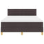 LED Box Spring Bed med hovedgærde Mørk Brun 140 x 200 cm Stof