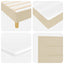 LED Box Spring Bed med LED-lysstrimler Creme 140 x 200 cm Stof
