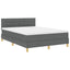 LED Box Spring Bed med hovedgærde Mørkegrå 160 x 200 cm Stof