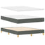 LED Box Spring Bed med hovedgærde Mørkegrå 160 x 200 cm Stof