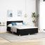 LED Box Spring Bed med LED-lysstrimler Sort 160 x 200 cm Stof