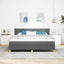 LED Box Spring Bed med hovedgærde Mørkegrå 180 x 200 cm Stof