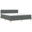 LED Box Spring Bed med hovedgærde Mørkegrå 180 x 200 cm Stof