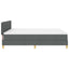LED Box Spring Bed med hovedgærde Mørkegrå 180 x 200 cm Stof