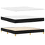 LED Box Spring Bed med LED-lysstrimler Sort 180 x 200 cm Stof