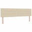 LED Box Spring Bed med LED-lysstrimler Creme 180 x 200 cm Stof