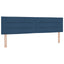 LED Box Spring Bed med LED-lysstrimler Blå 180 x 200 cm Stof
