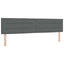 LED Box Spring Bed med hovedgærde Mørkegrå 200 x 200 cm Stof