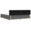 LED Box Spring Bed med hovedgærde Mørkegrå 200 x 200 cm Stof