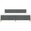LED Box Spring Bed med hovedgærde Mørkegrå 200 x 200 cm Stof