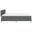 LED Box Spring Bed med hovedgærde Mørkegrå 200 x 200 cm Stof