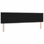 LED Box Spring Bed med LED-lysstrimler Sort 200 x 200 cm Stof