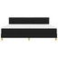 LED Box Spring Bed med LED-lysstrimler Sort 200 x 200 cm Stof